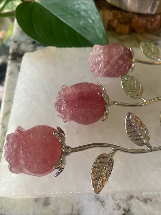 Other - 🌸💗 STRAWBERRY QUARTZ CRYSTAL ROSE 💗🌸